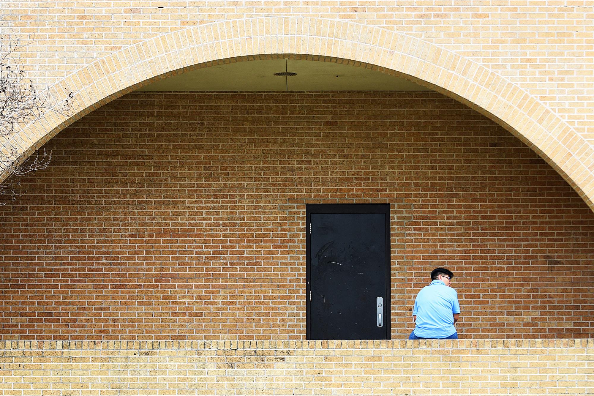 Custodian takes a break